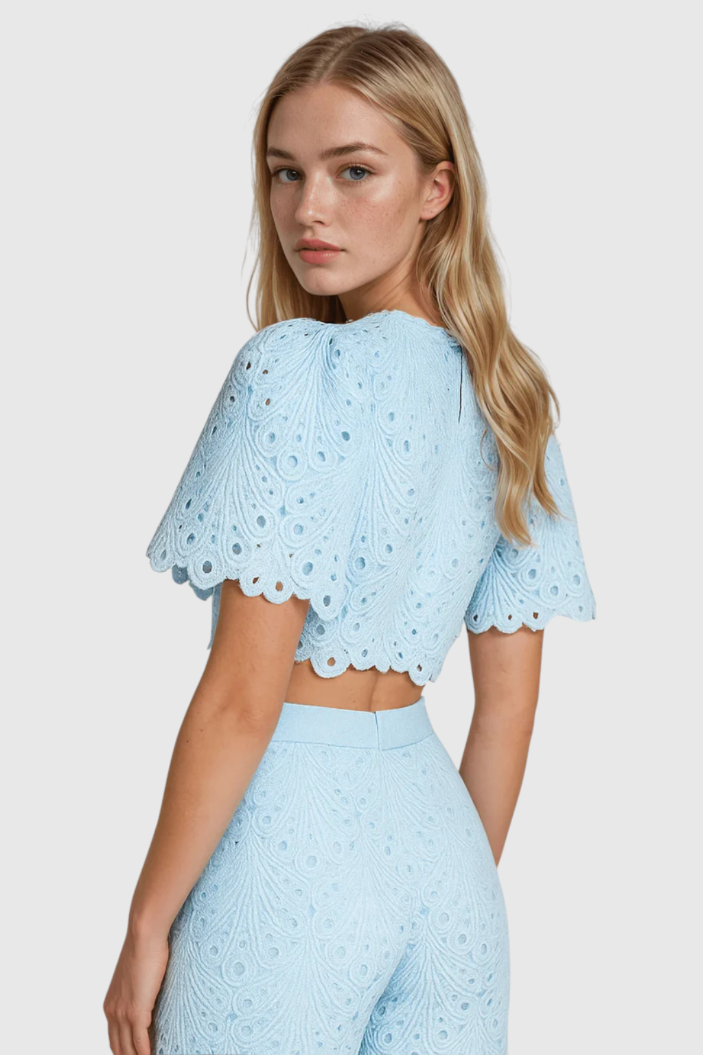 Dames tweedelig set blauw - Elegante Outfit voor Elke Gelegenheid