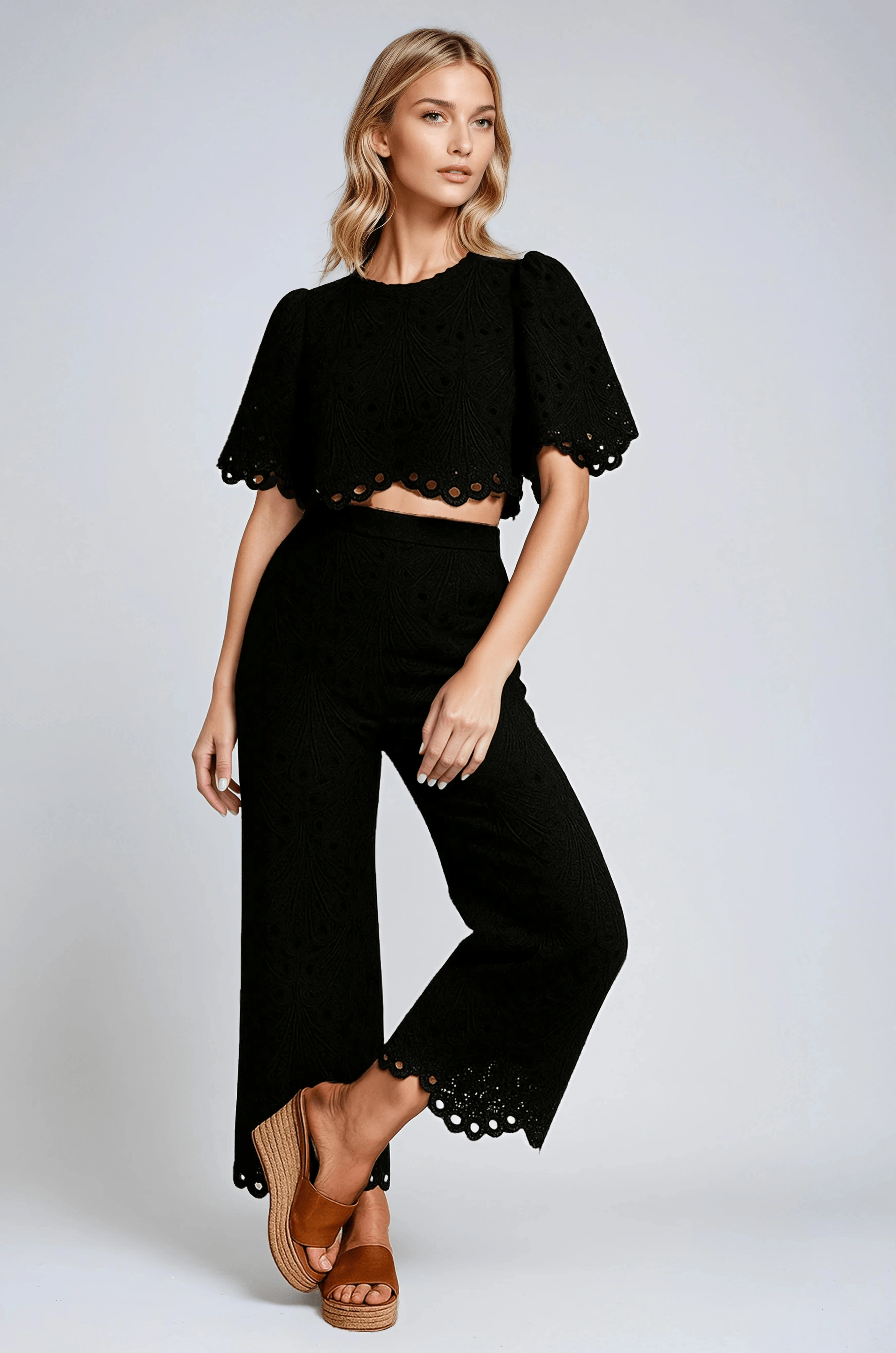 Dames Sets : Dames Tweedelig Set Zwart - Elegante Stijl in van Vanda Liamo