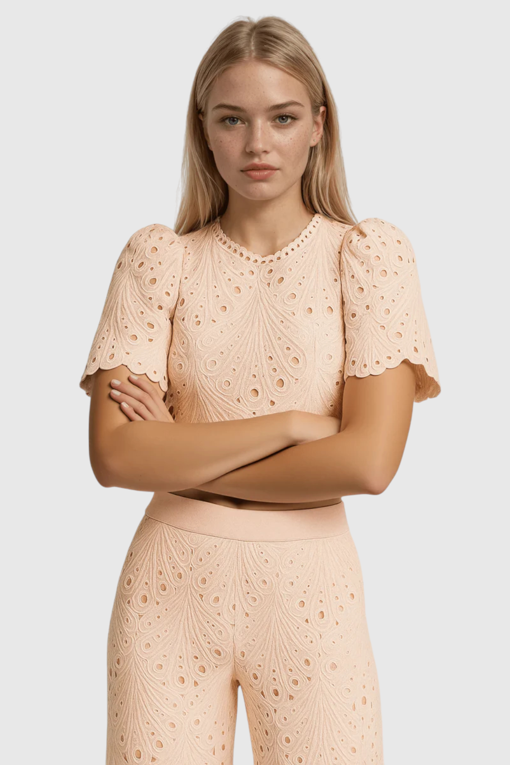 Dames Tweedelig Set Roze - Elegante Combinatie van Stijl