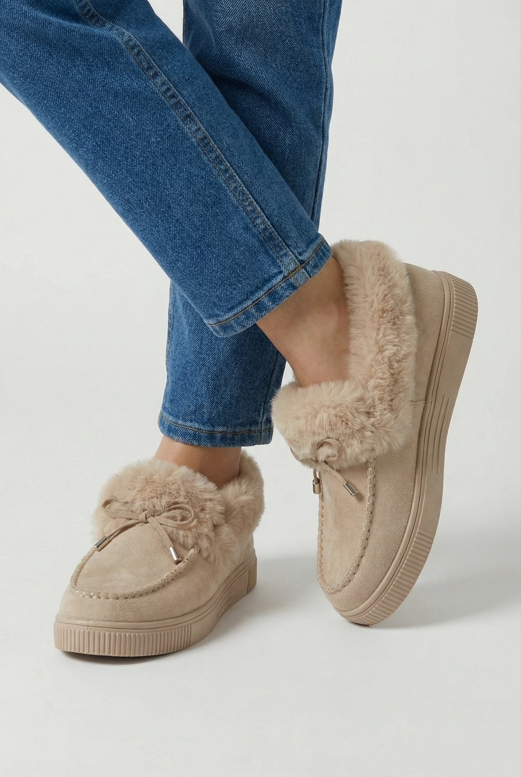 Beige Snow Boots for Women