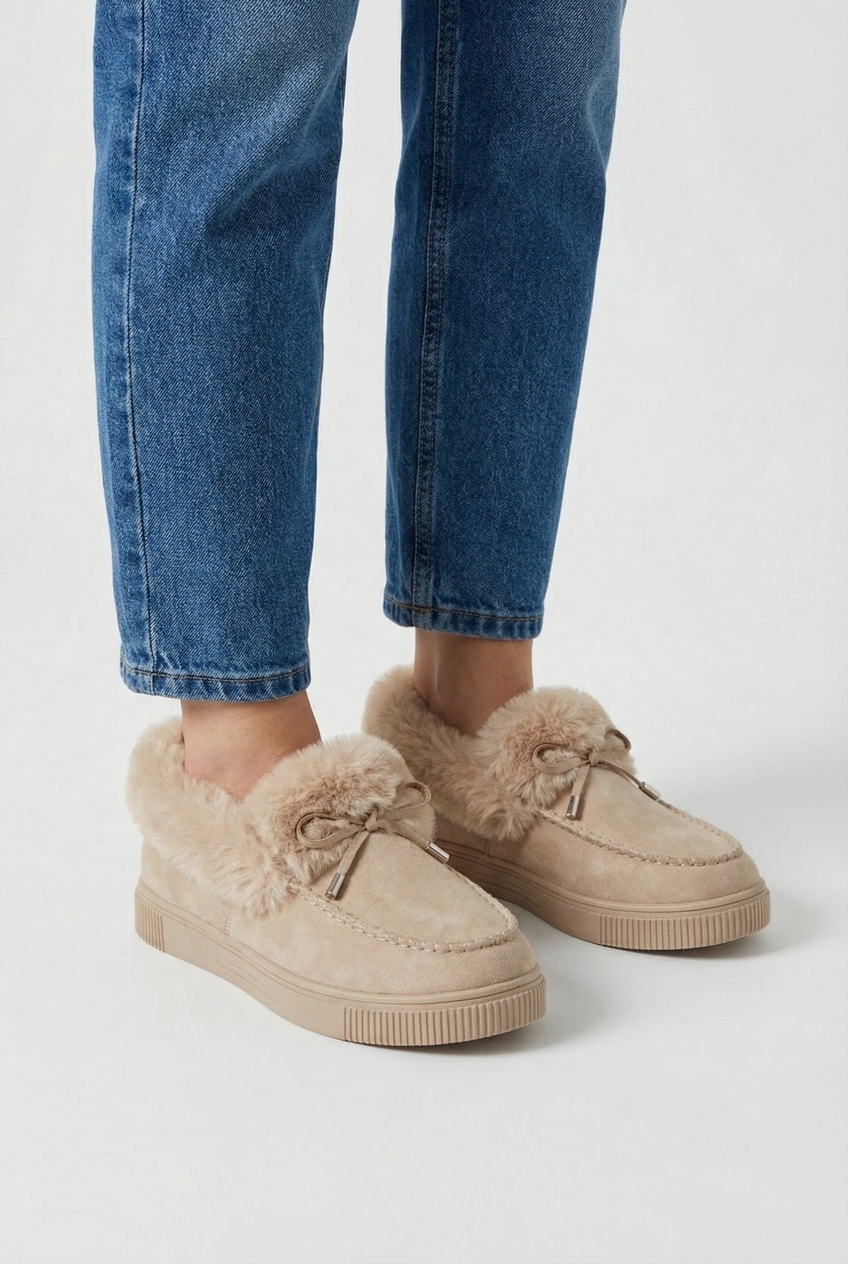 Beige Snow Boots for Women