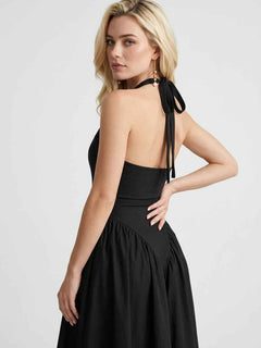 Black Contour Midi Dress – Timeless Slim Fit Dress for Evening & Formal Wear