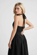 Black Contour Midi Dress – Timeless Slim Fit Dress for Evening & Formal Wear