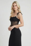 Black Lace Maxi Dress