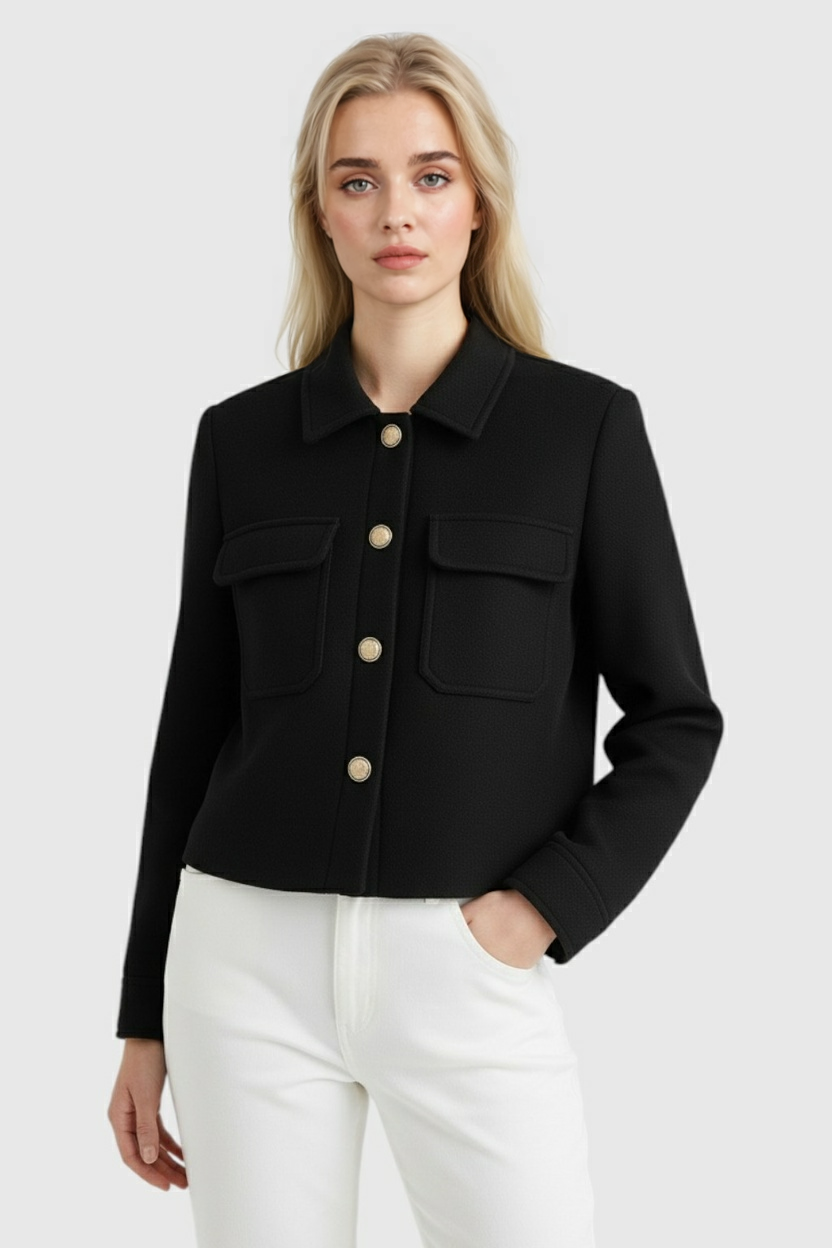 Casual Chic Reversjasje - Zwart