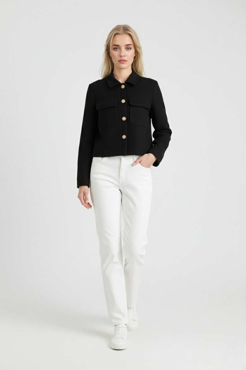 Casual Chic Reversjasje - Zwart
