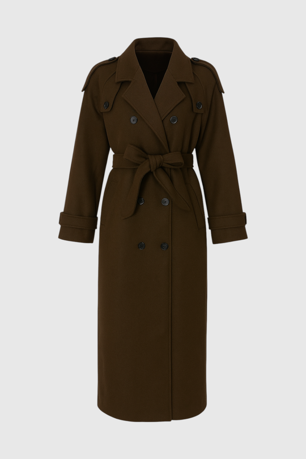 Bruine Lange Trenchcoat