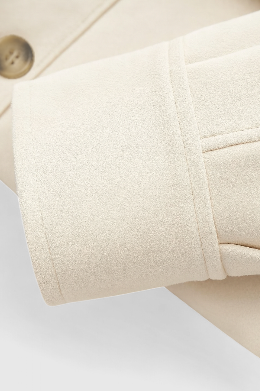 Dames Elegante Ronde Hals Jasje - Beige