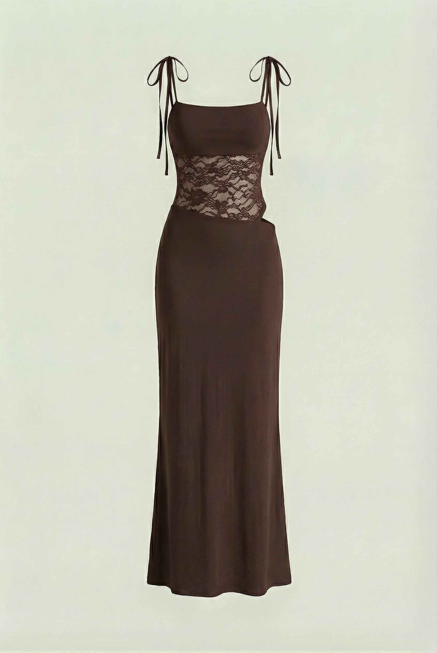 Chocolate Brown Bodycon Maxi Dress