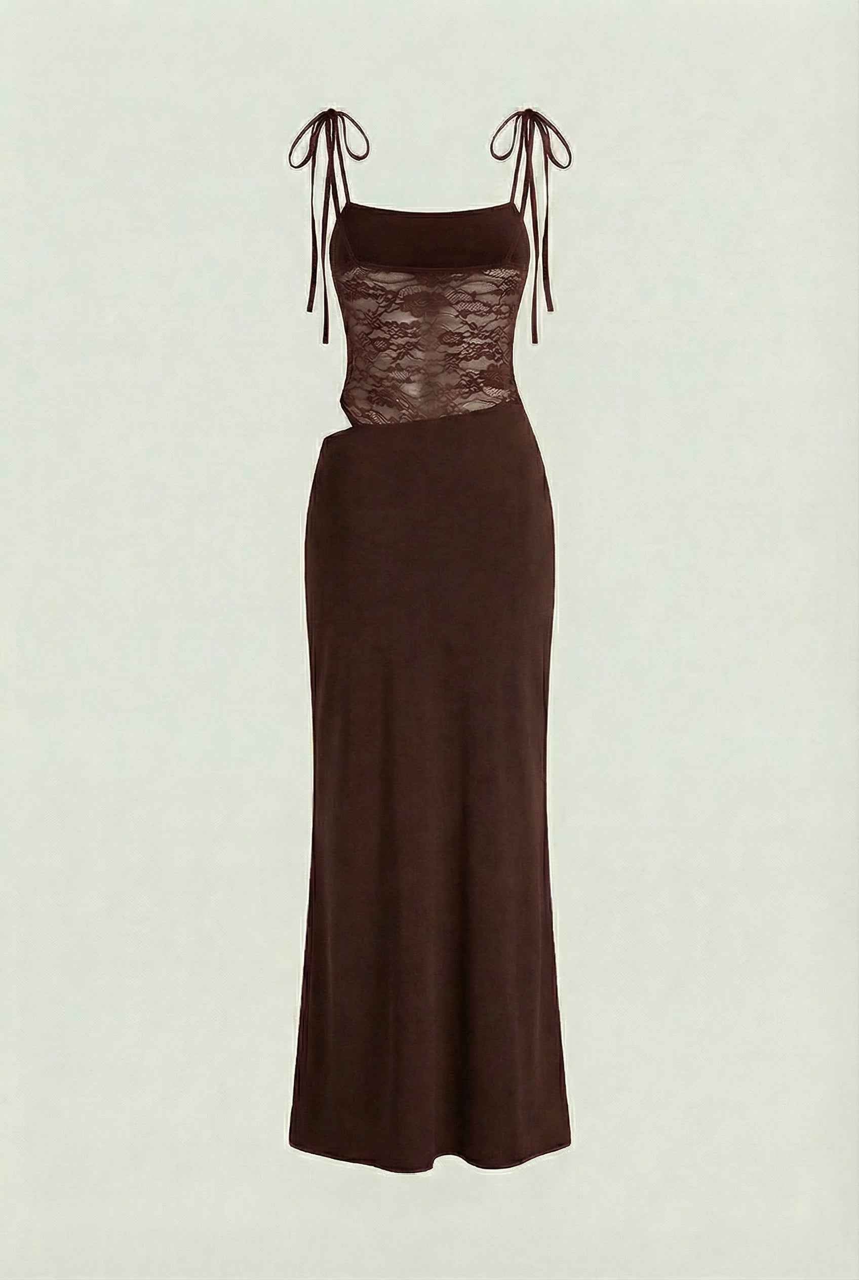 Chocolate Brown Bodycon Maxi Dress