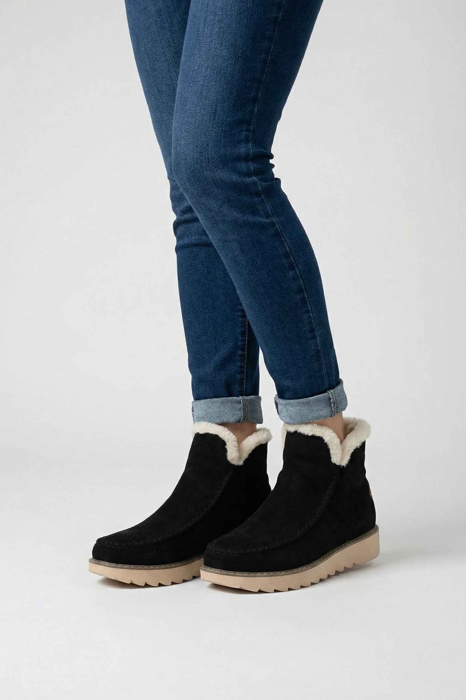 Classic Black Stylish Weather-Proof Ankle Boots