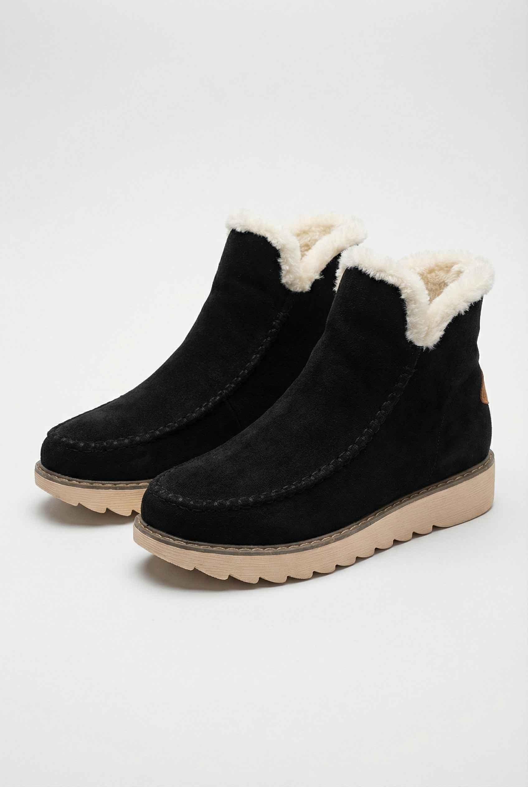 Classic Black Stylish Weather-Proof Ankle Boots