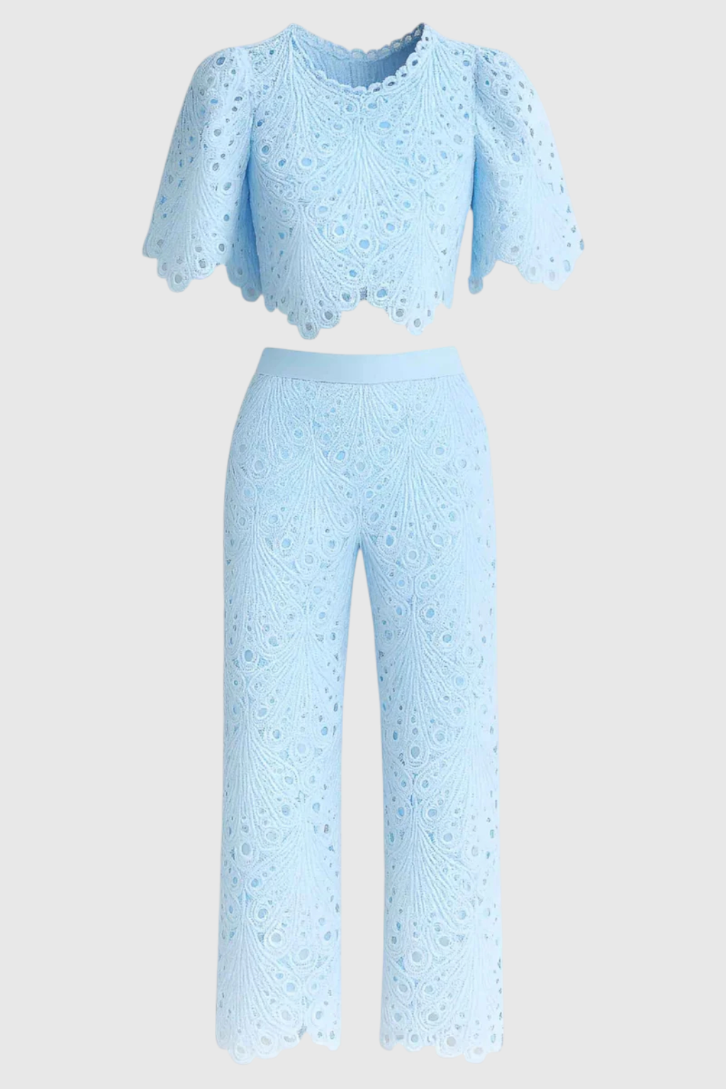 Dames tweedelig set blauw - Elegante Outfit voor Elke Gelegenheid