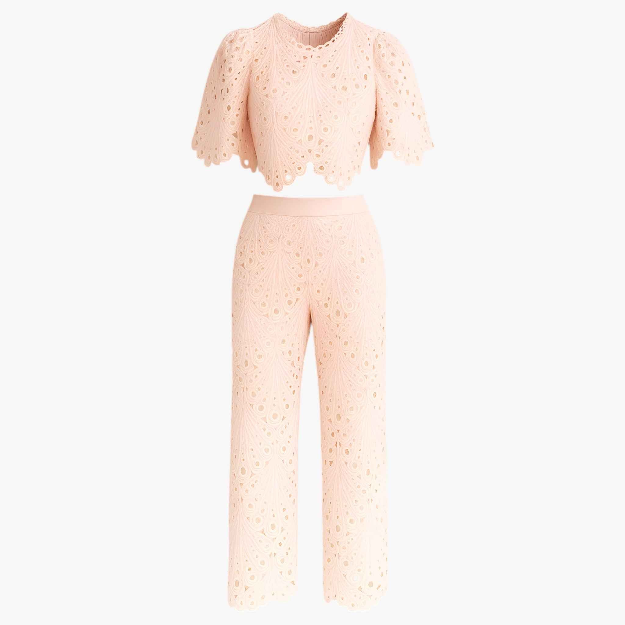 Dames Sets : Dames Tweedelig Set Roze - Elegante Combinatie van Stijl in Roze van Vanda Liamo