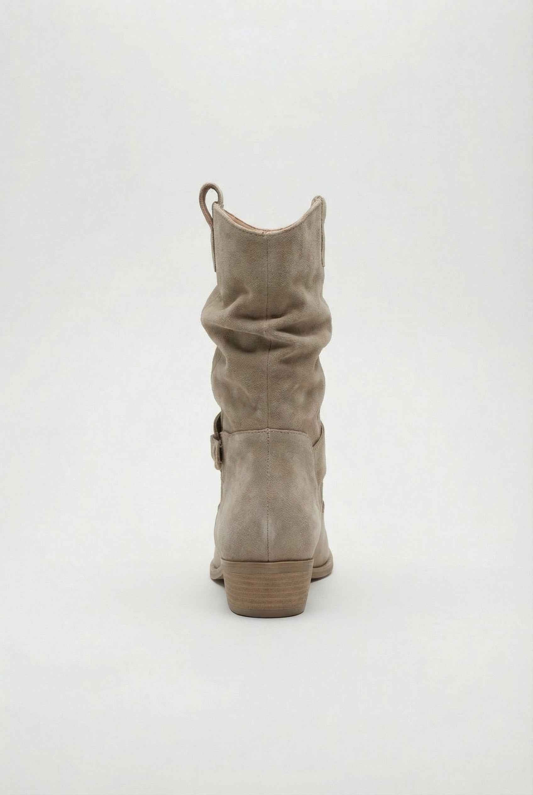 Dames Donkerbruin Retro Suede Enkellaarsjes