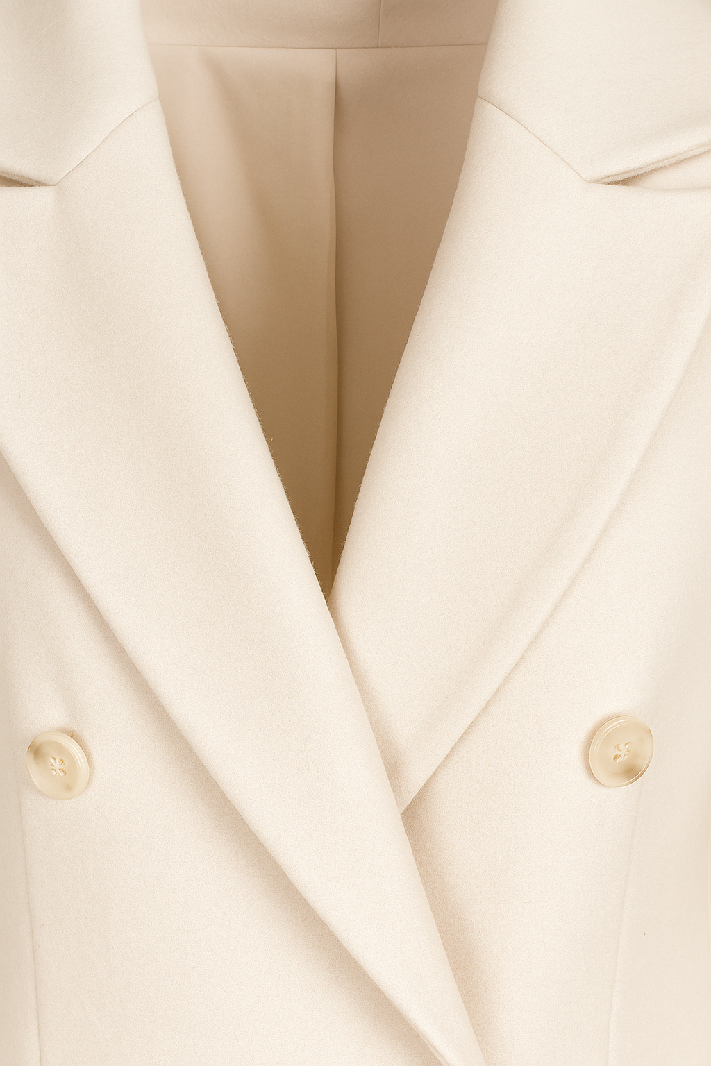 Dames Abrikoos Wollen Jas