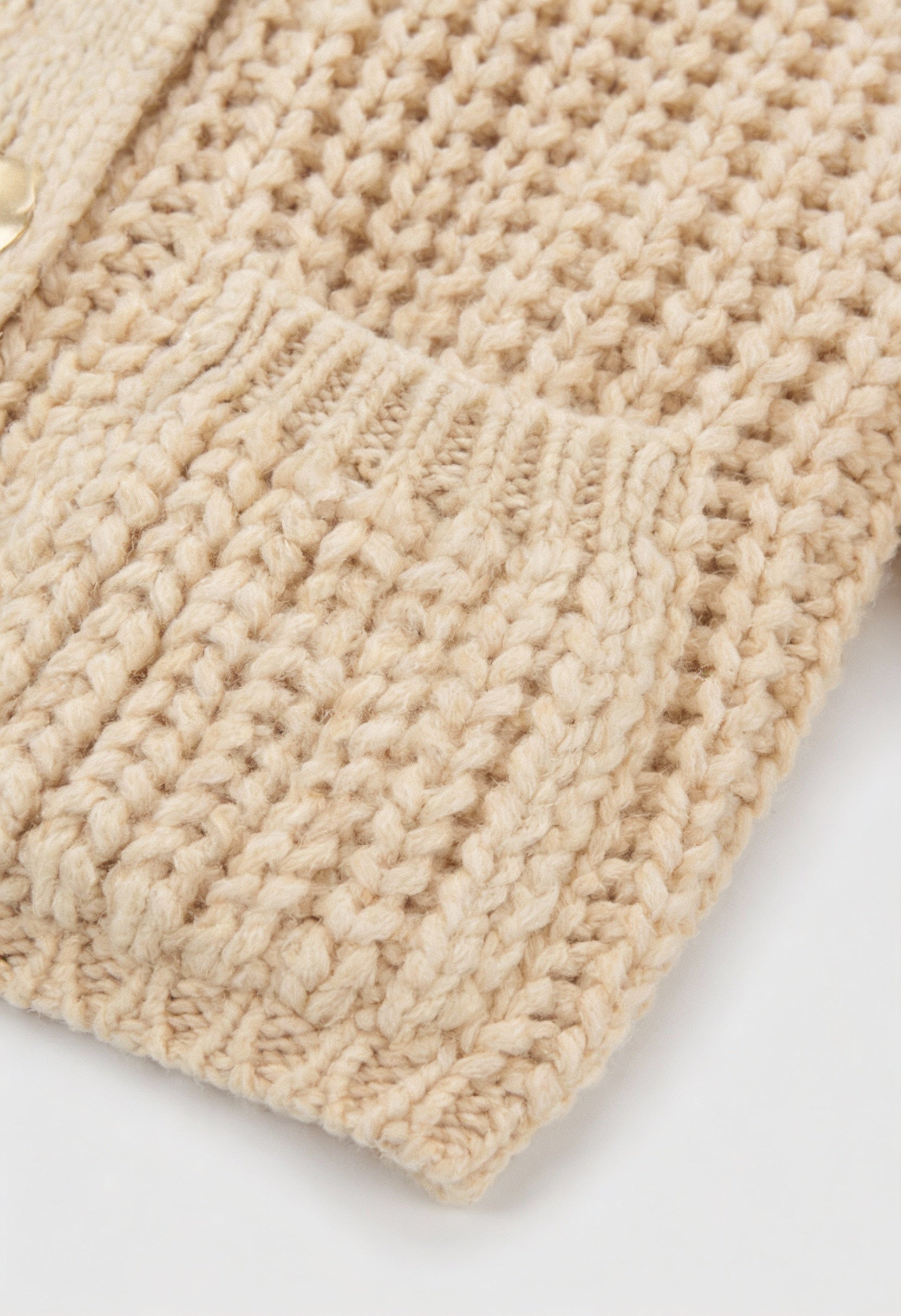 Women's Beige Knit Cardigan