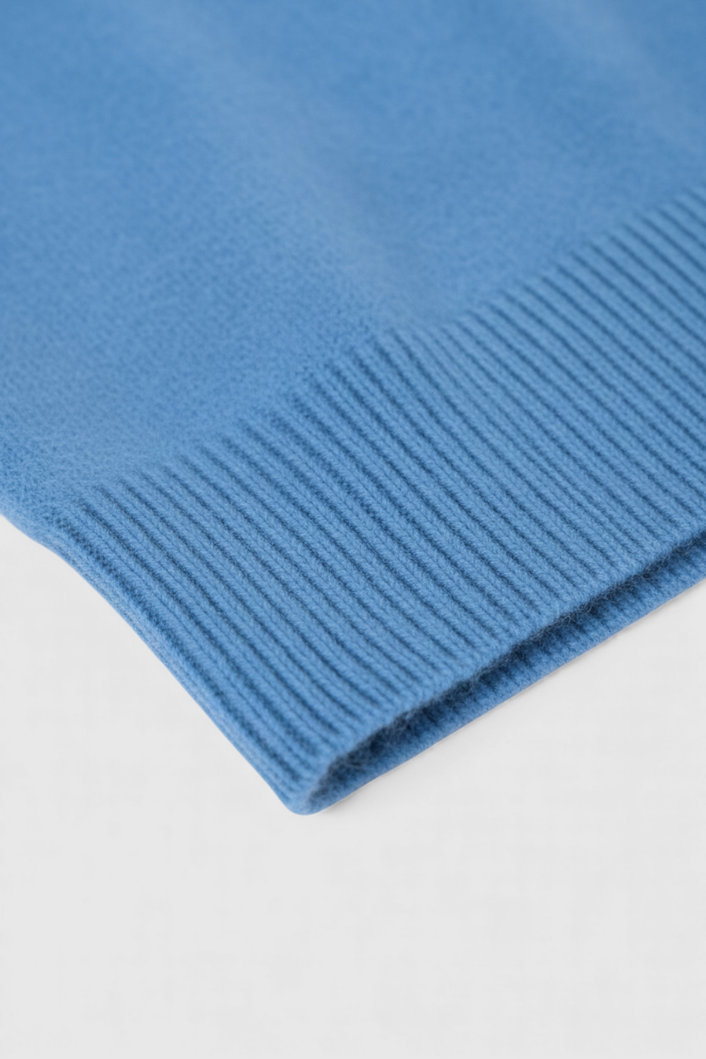 Dames Blauw Merinowollen V-hals Trui