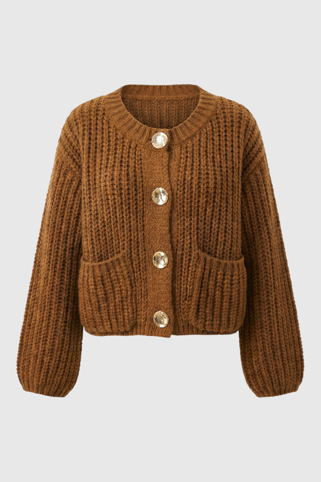 Dames Bruin Gebreid Vestje