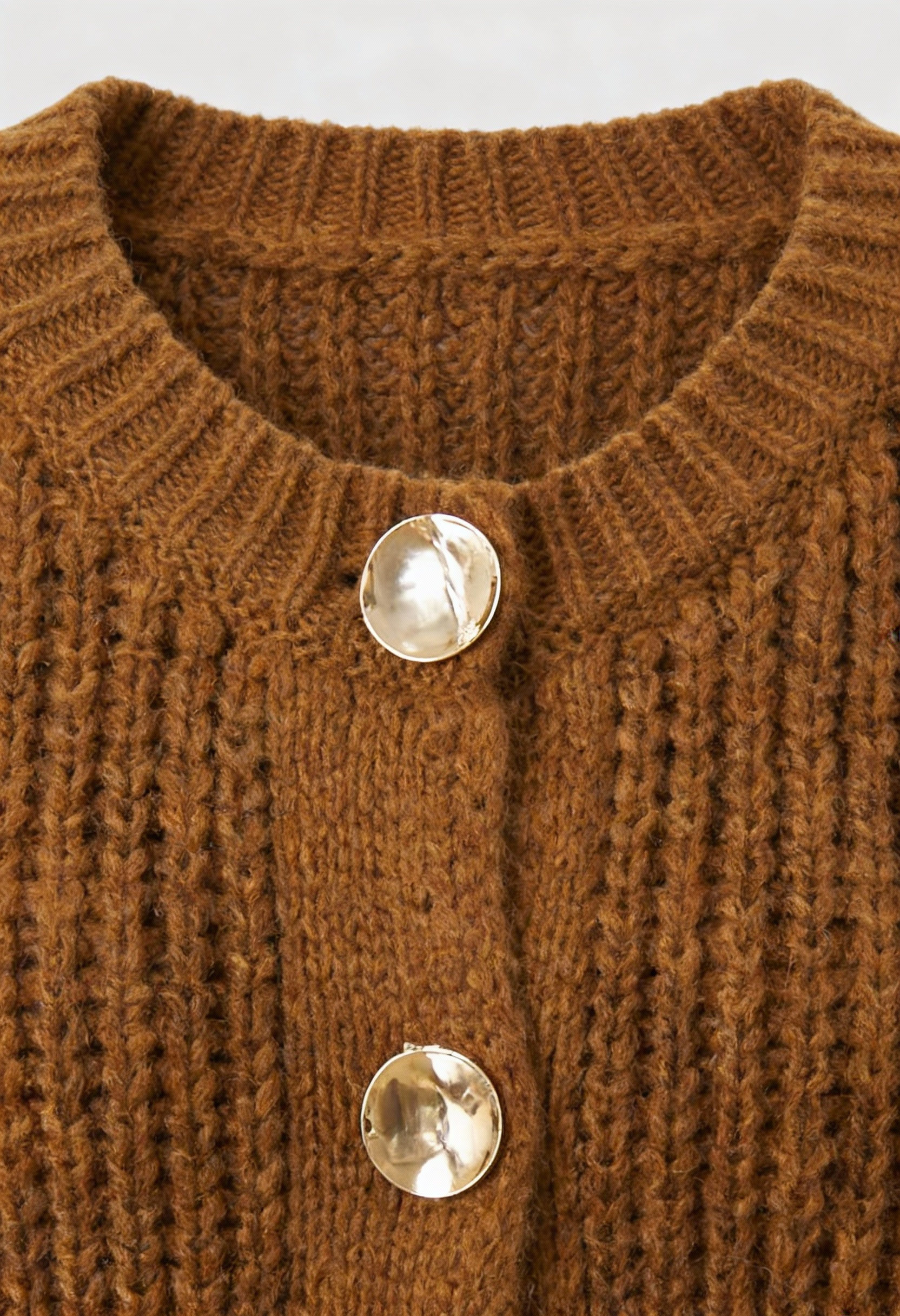 Dames Bruin Gebreid Vestje