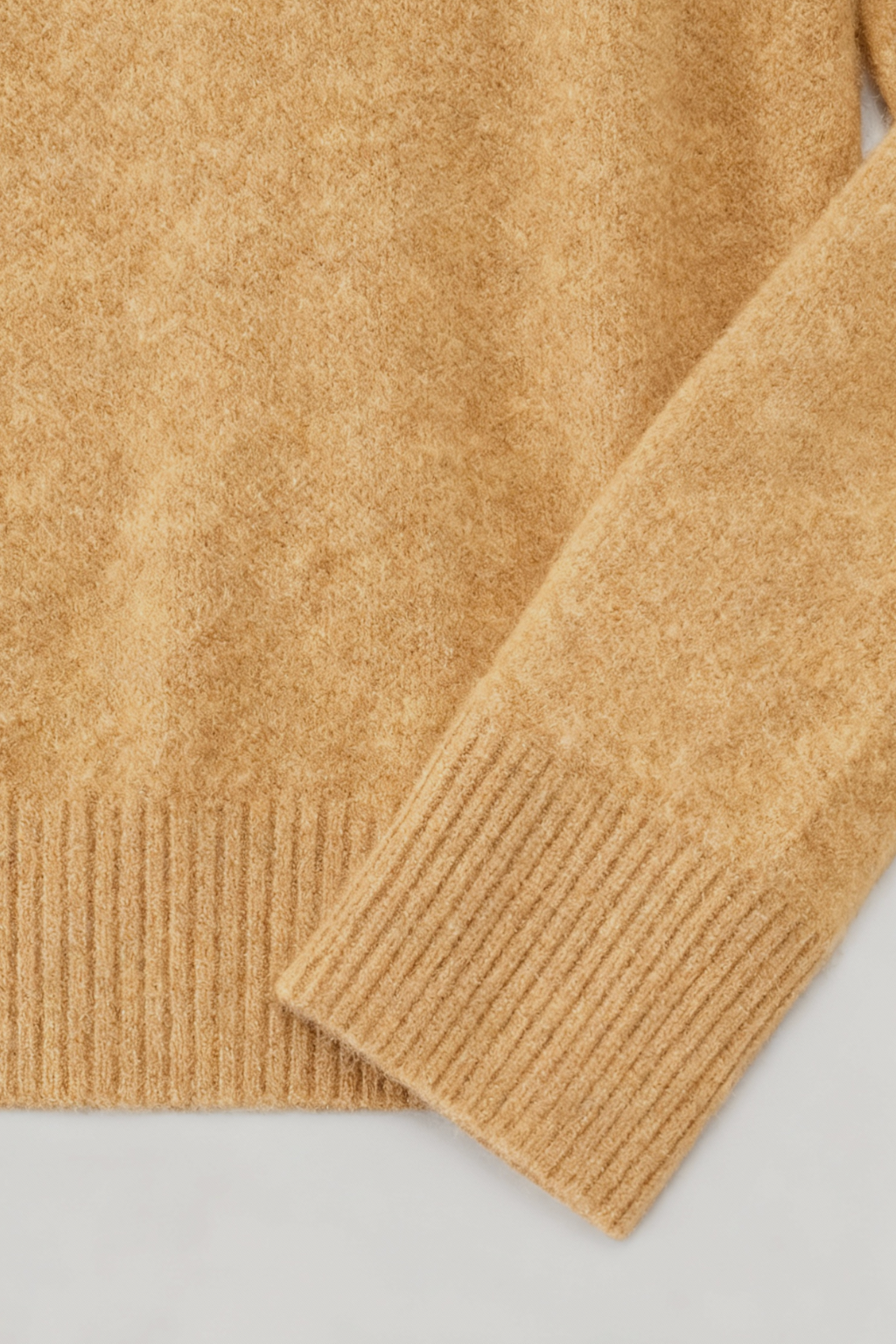 Dames Bruin Merinowollen V-hals Trui