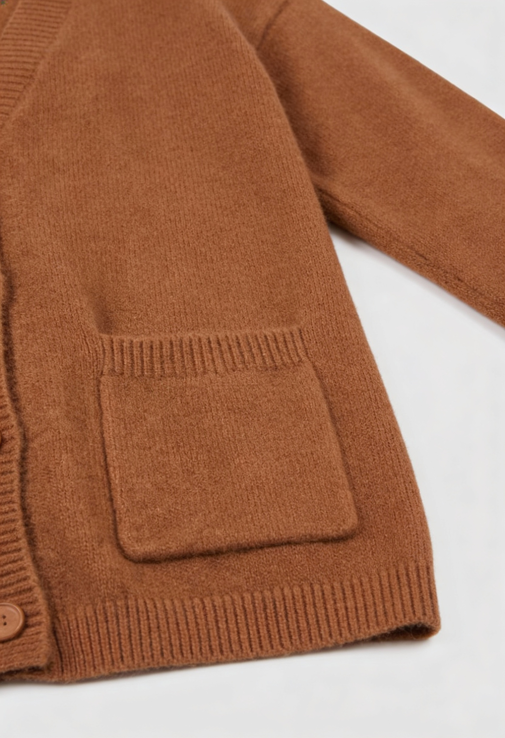 Dames Bruin V-hals Gebreid Vestje