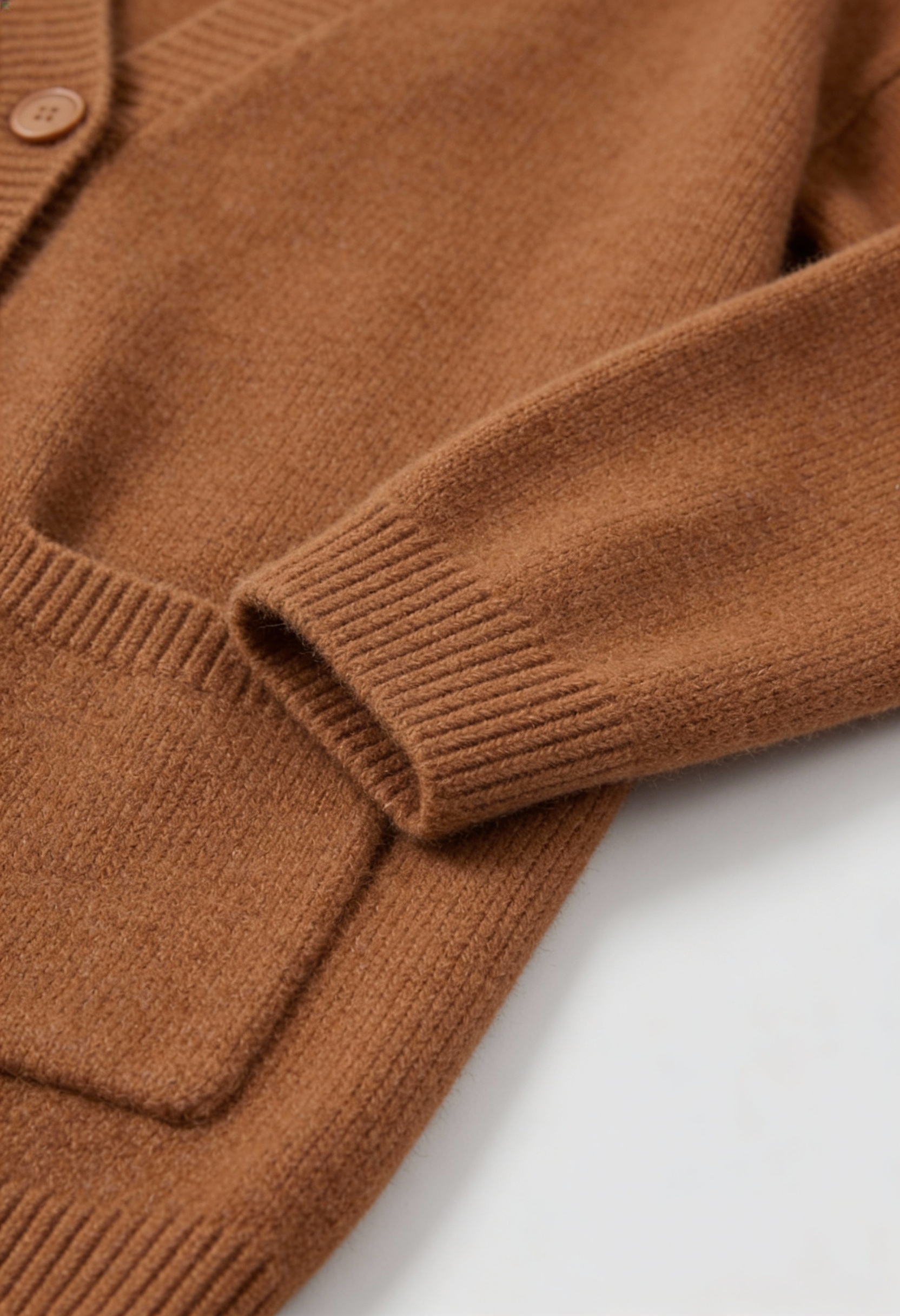 Dames Bruin V-hals Gebreid Vestje