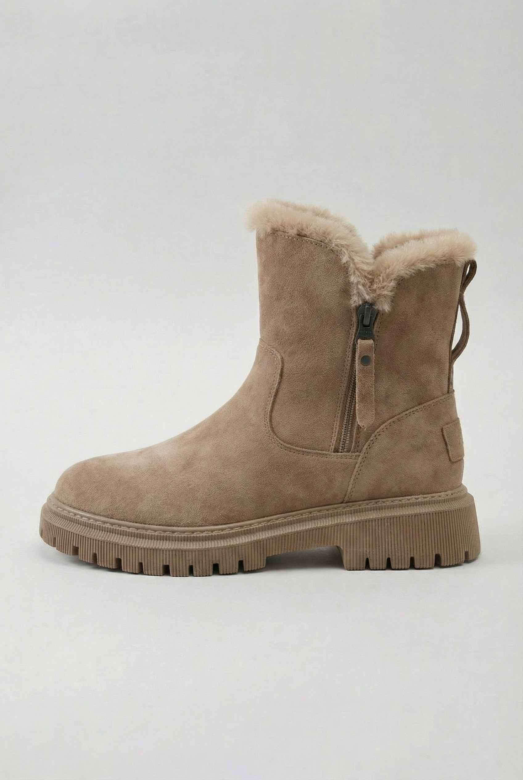 Women's Boots : Women's Brown Waterproof Insulated Anti-Slip Winter Snow Boots in van Vanda Liamo