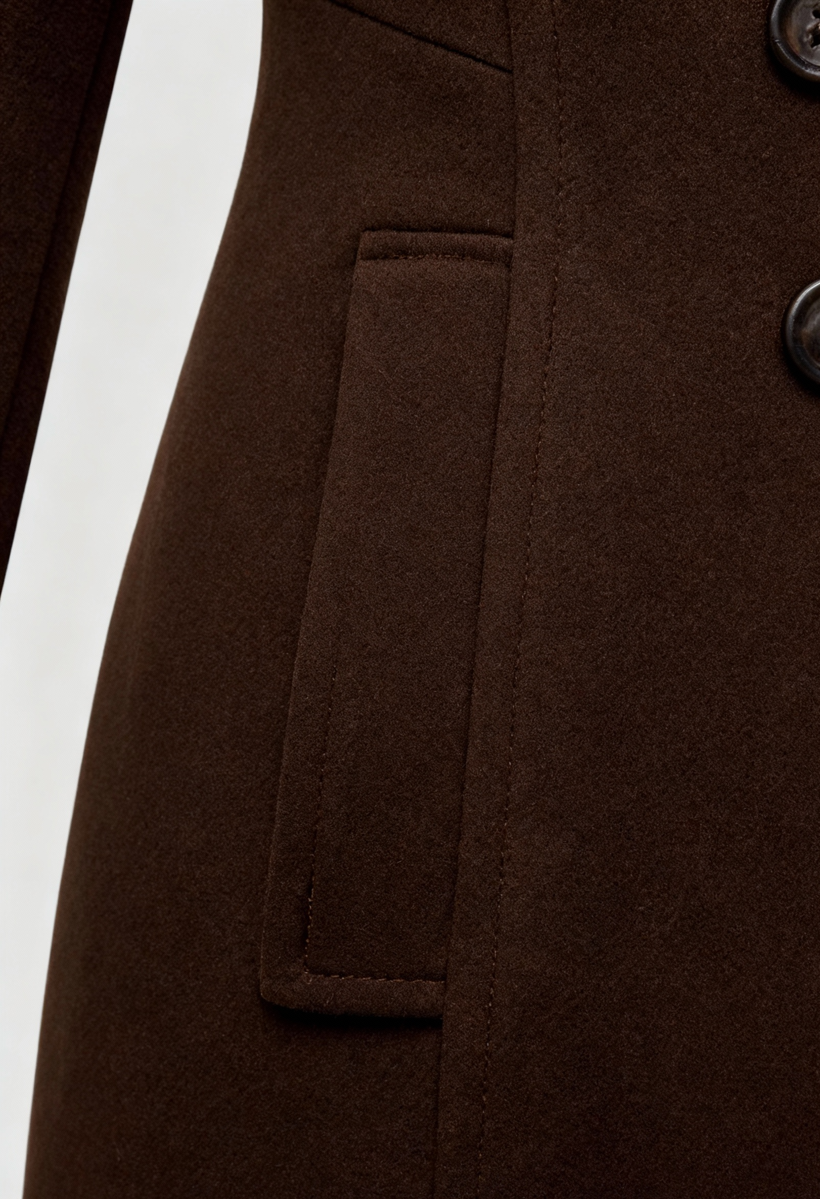 Dames Bruin Wol Trenchcoat