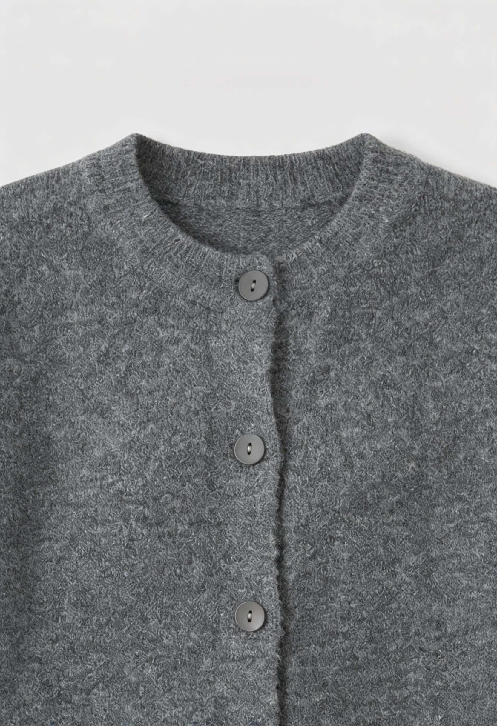 Cardigan : Women's Casual Gray Knit Cardigan in van Vanda Liamo