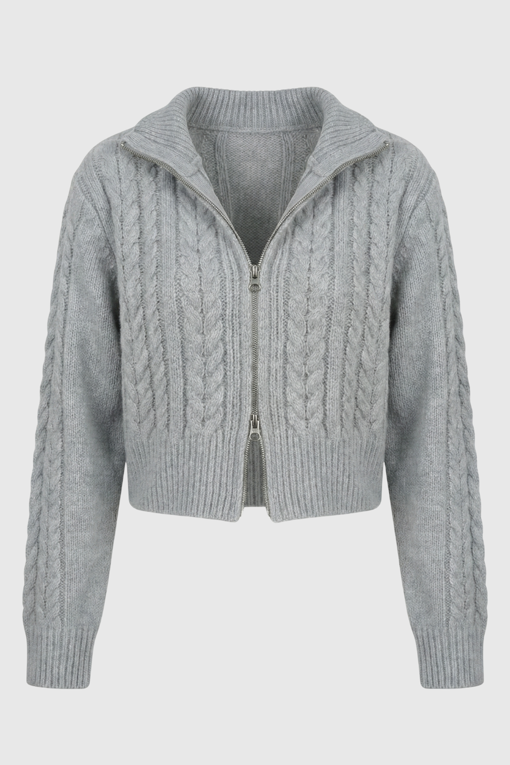 Women's Casual Gray Knit Cardigan - Grey | Vanda Liamo