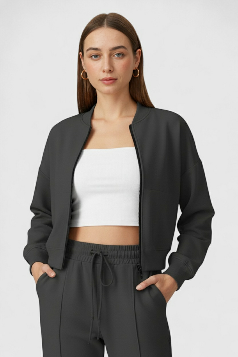 Dames Casual Grijs Sweatshirt Broek Set
