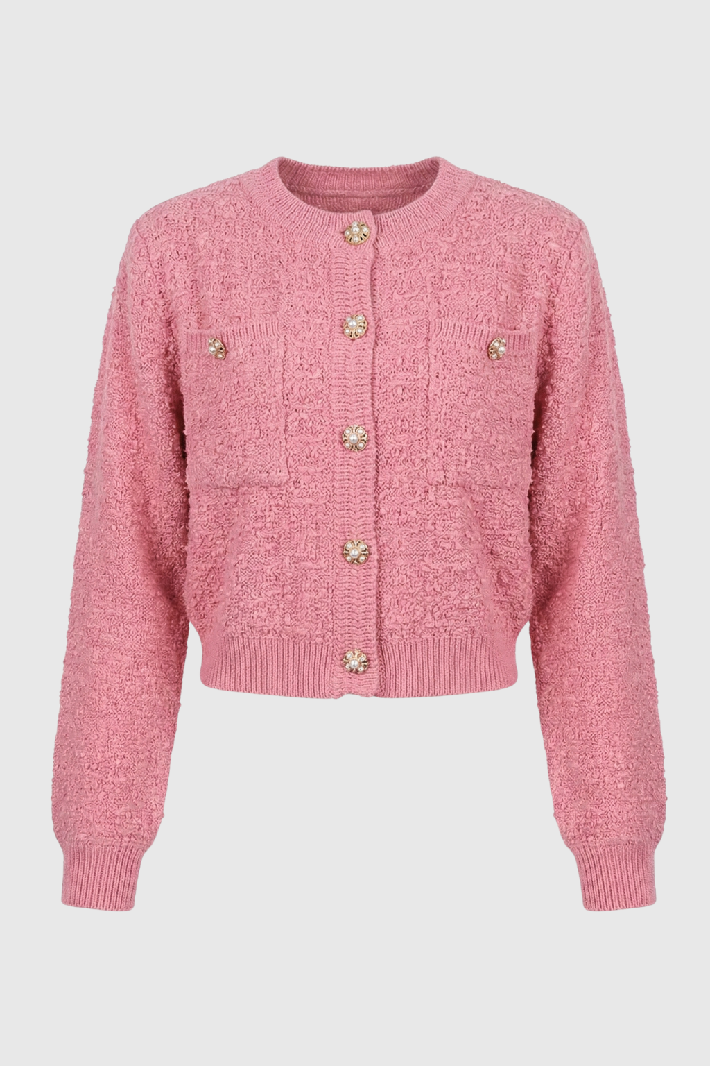 Dames Casual Roze Gebreid Vestje