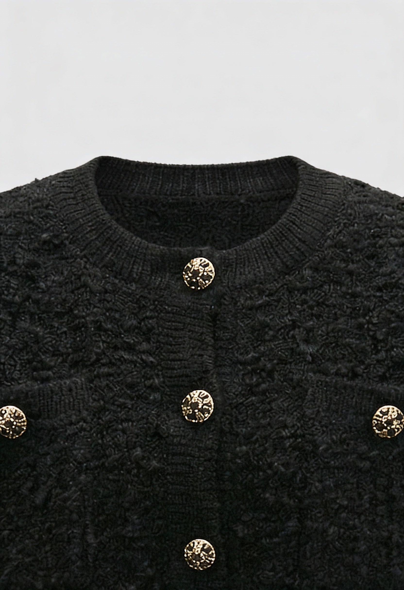 Cardigan : Women's Casual Black Knit Cardigan in van Vanda Liamo