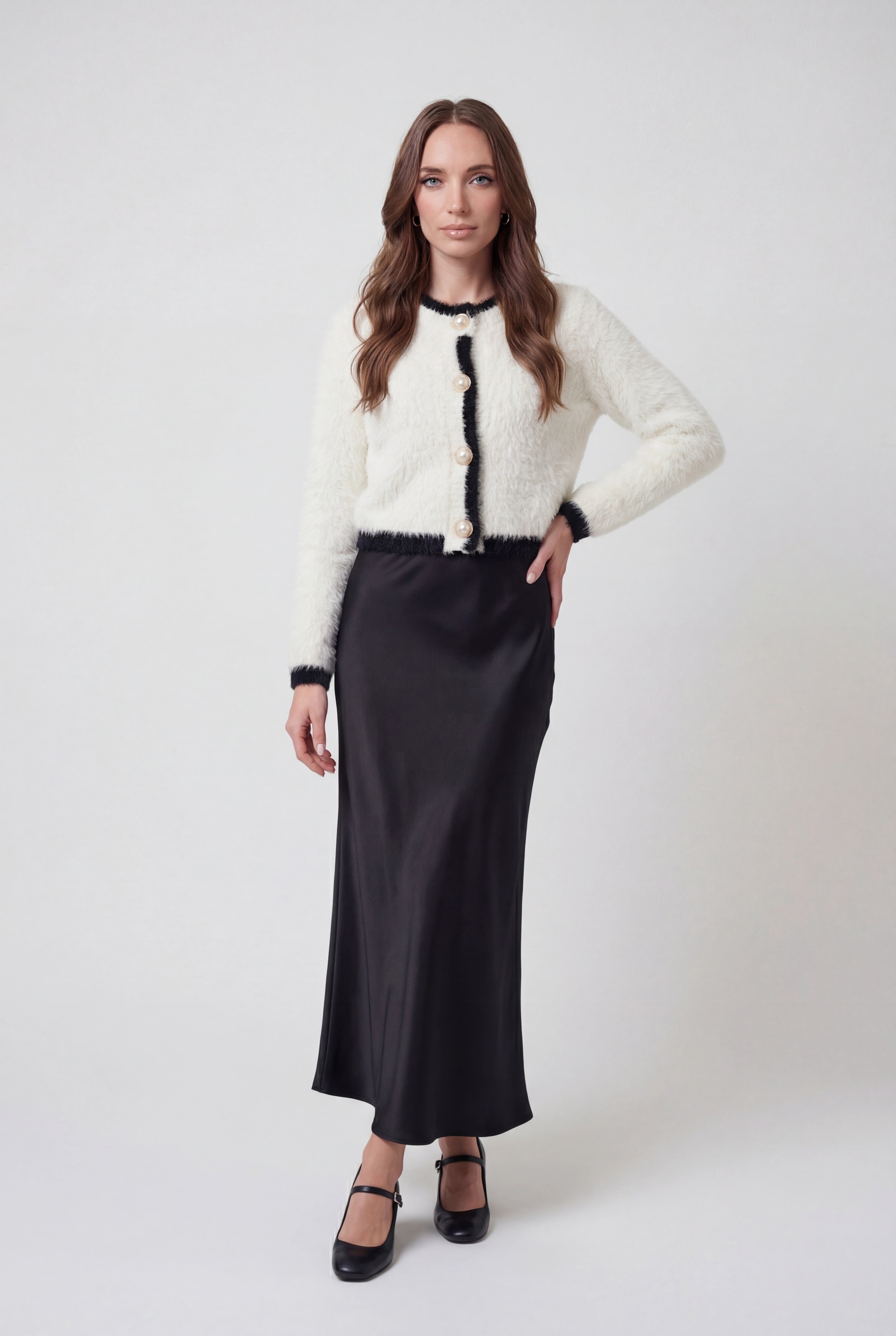 Dames Cropped Wit Gebreid Vestje