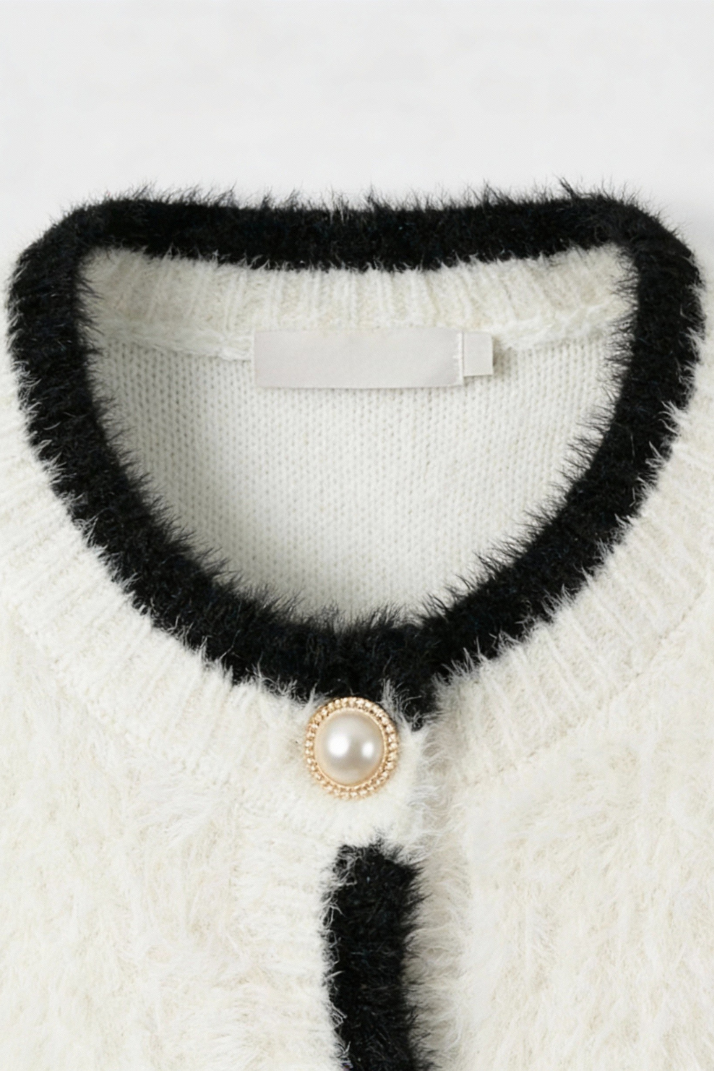 Dames Cropped Wit Gebreid Vestje