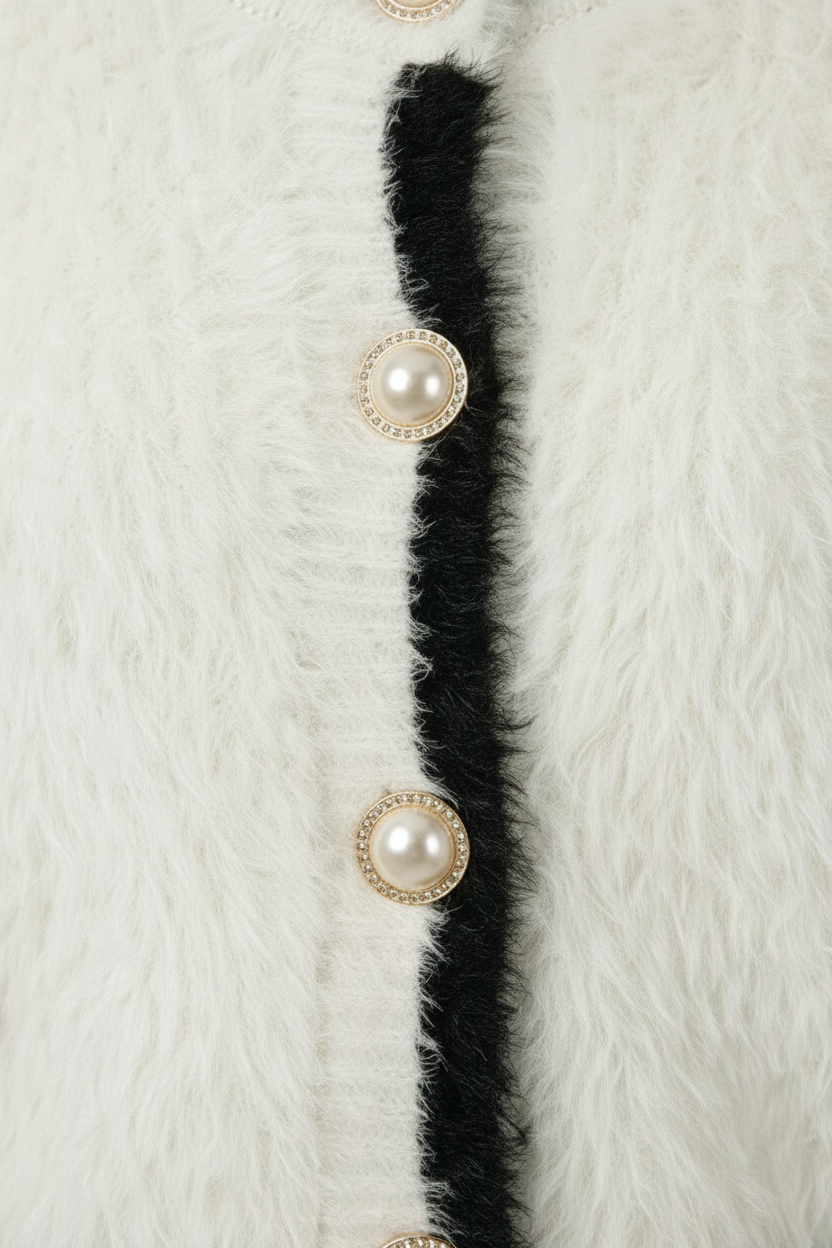 Dames Cropped Wit Gebreid Vestje