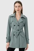Women's Dark Green Mid-Length Trench Coat