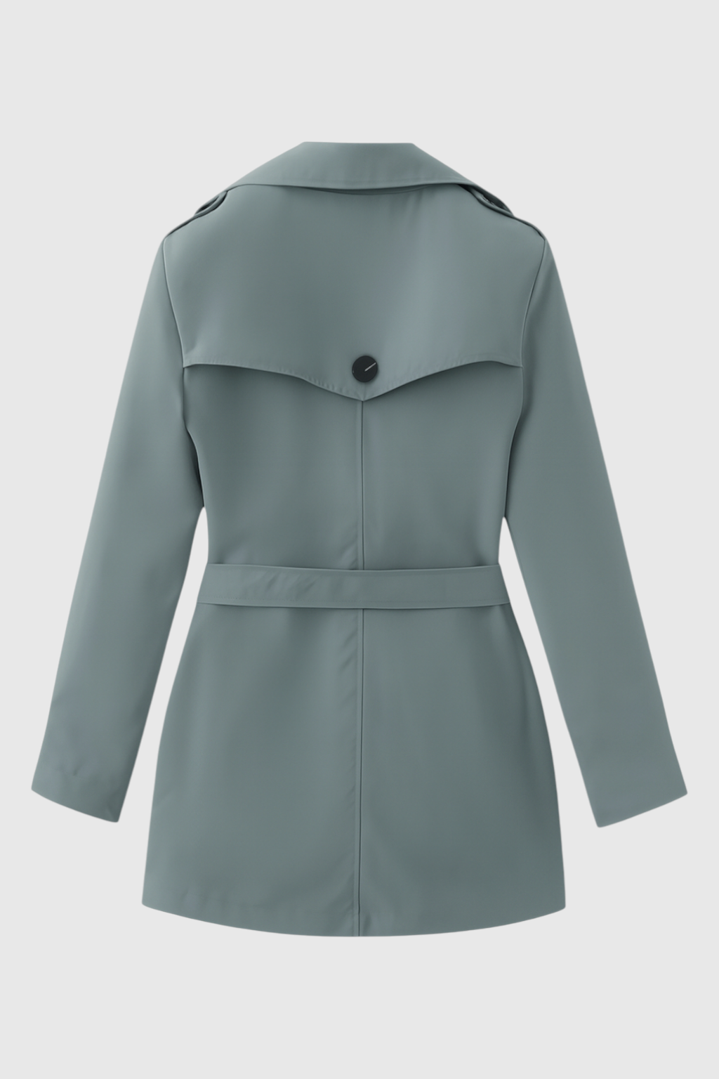 Dames Donkergroen Halflange Trenchcoat