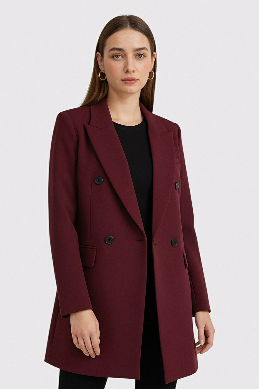 Dames Elegante Bourgondië Blazer