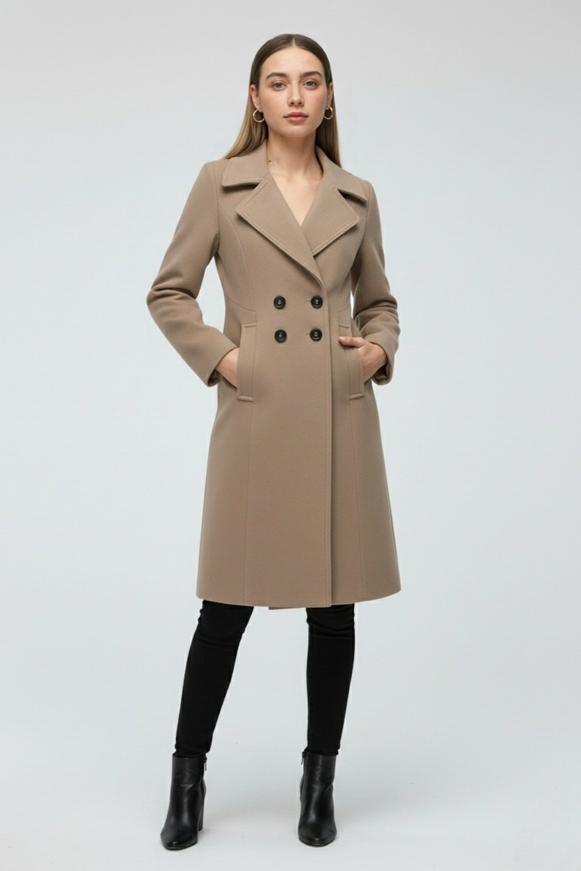 Dames Elegante Khaki Trenchcoat