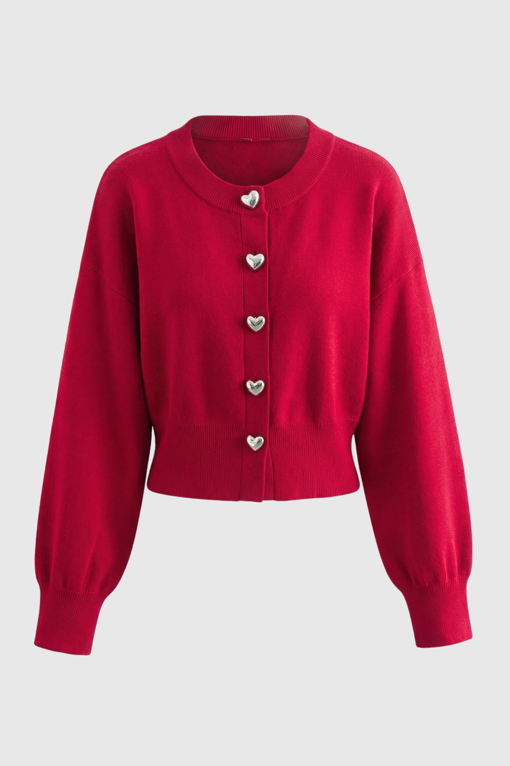 Women's Knit Cropped Cardigan - Red | Vanda Liamo
