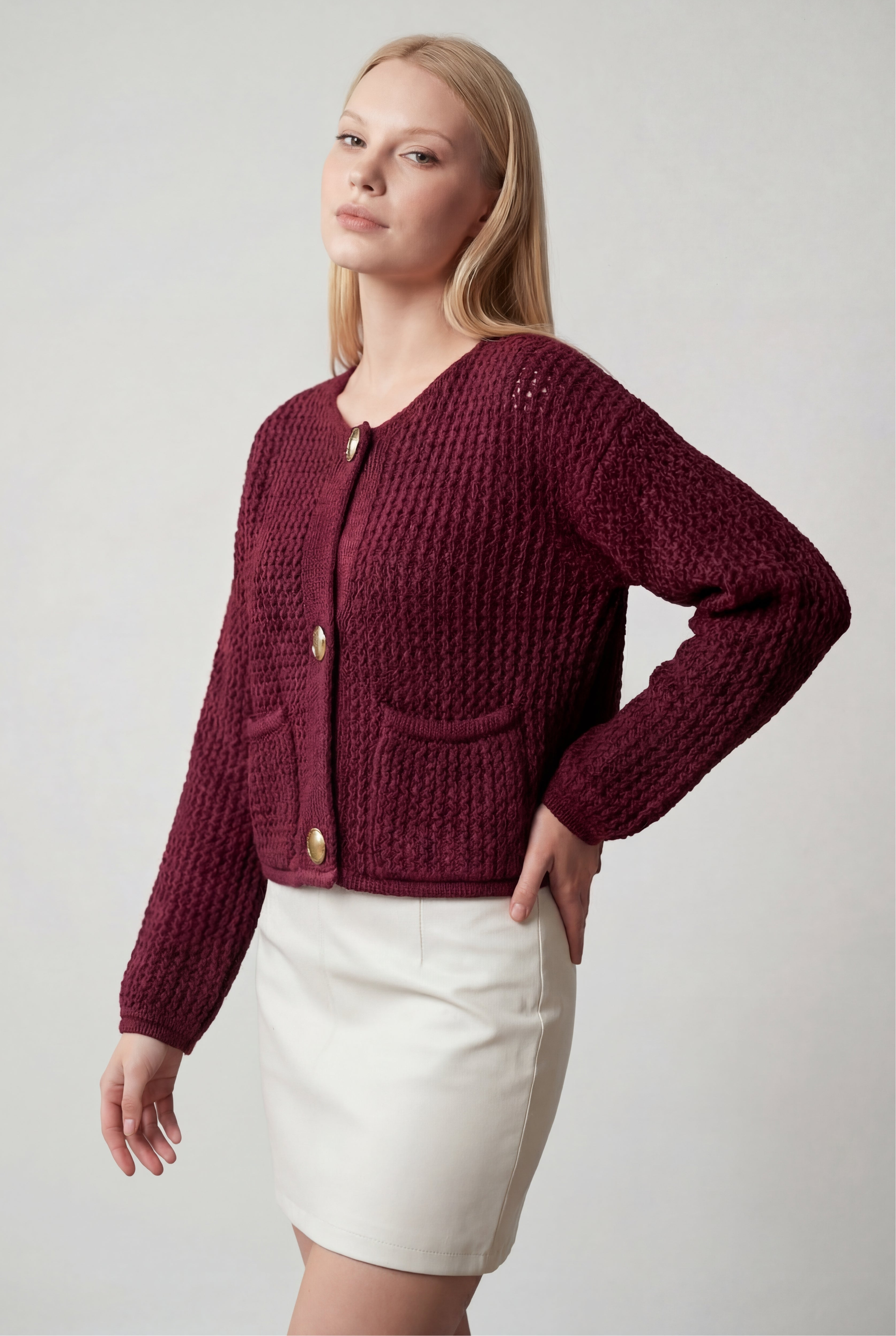 Women's Knit Long Sleeve Cardigan