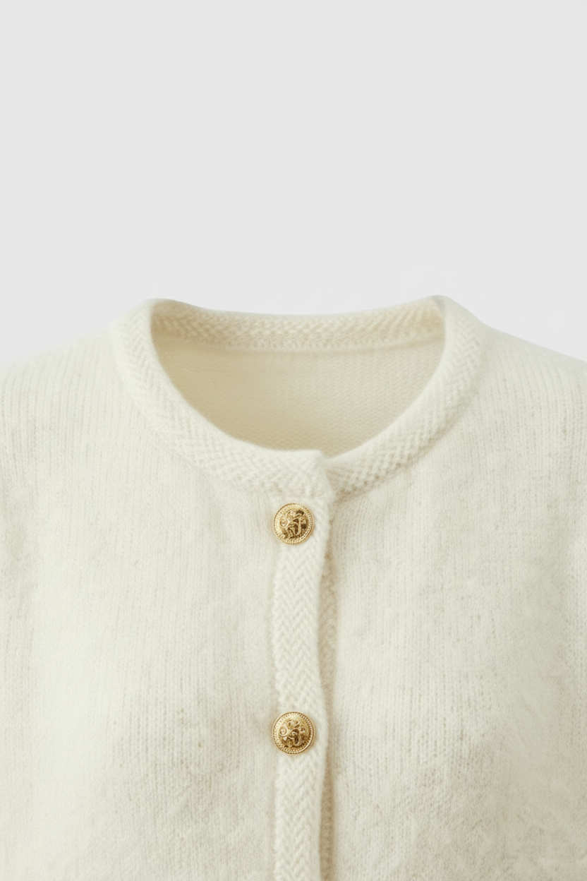 Women's Knit White Cardigan