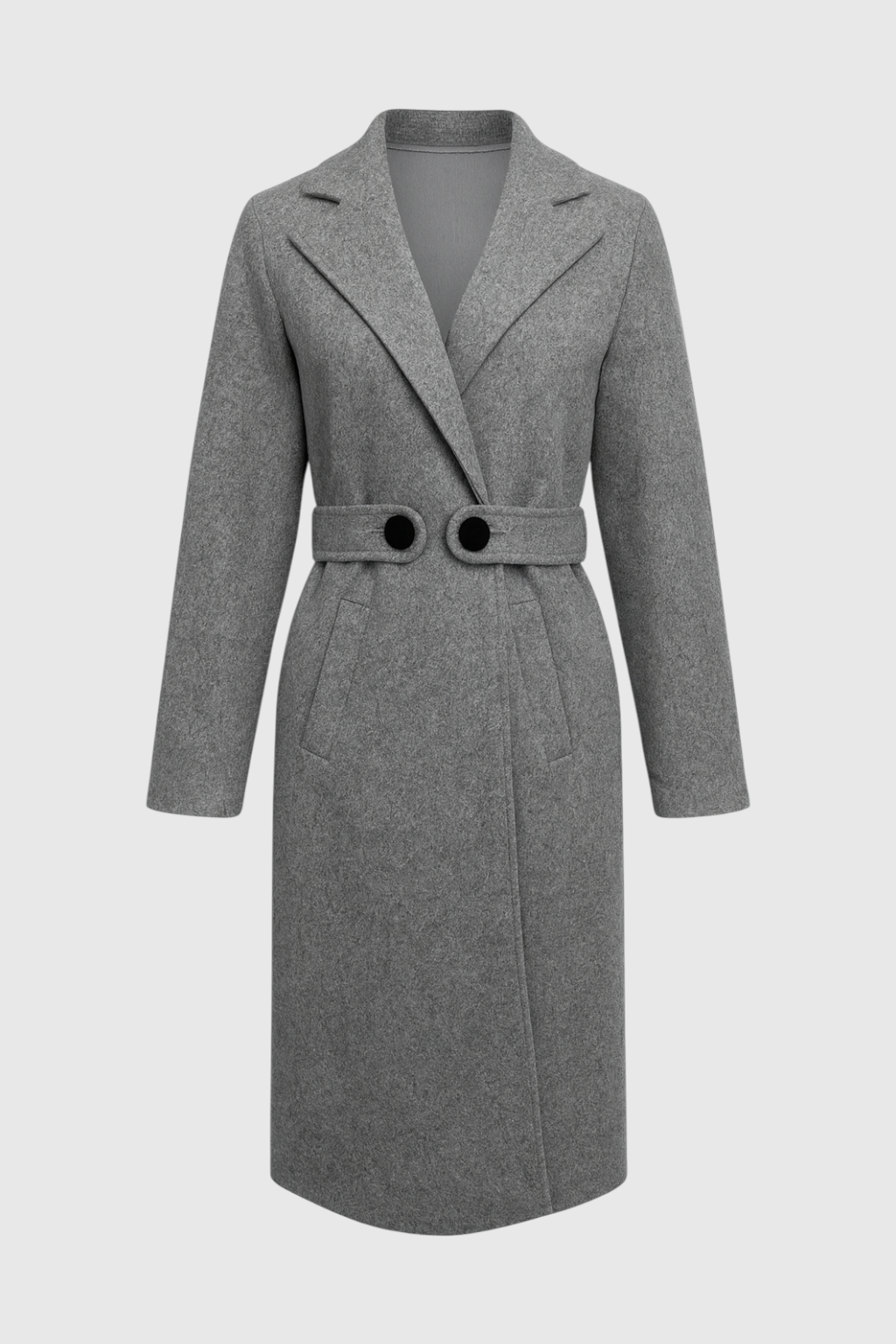 Dames Grijs Middellange Winterjas