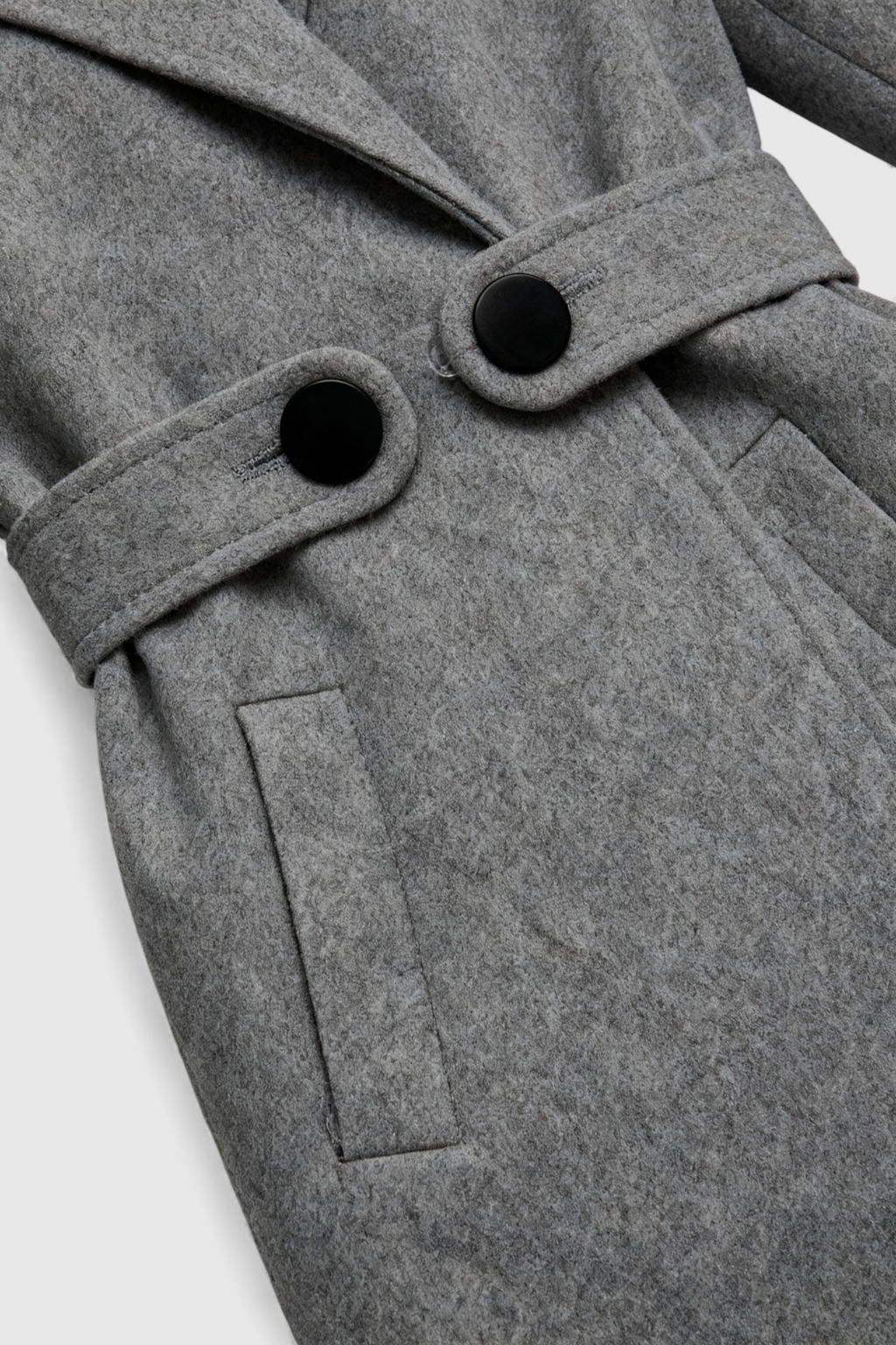 Dames Grijs Middellange Winterjas