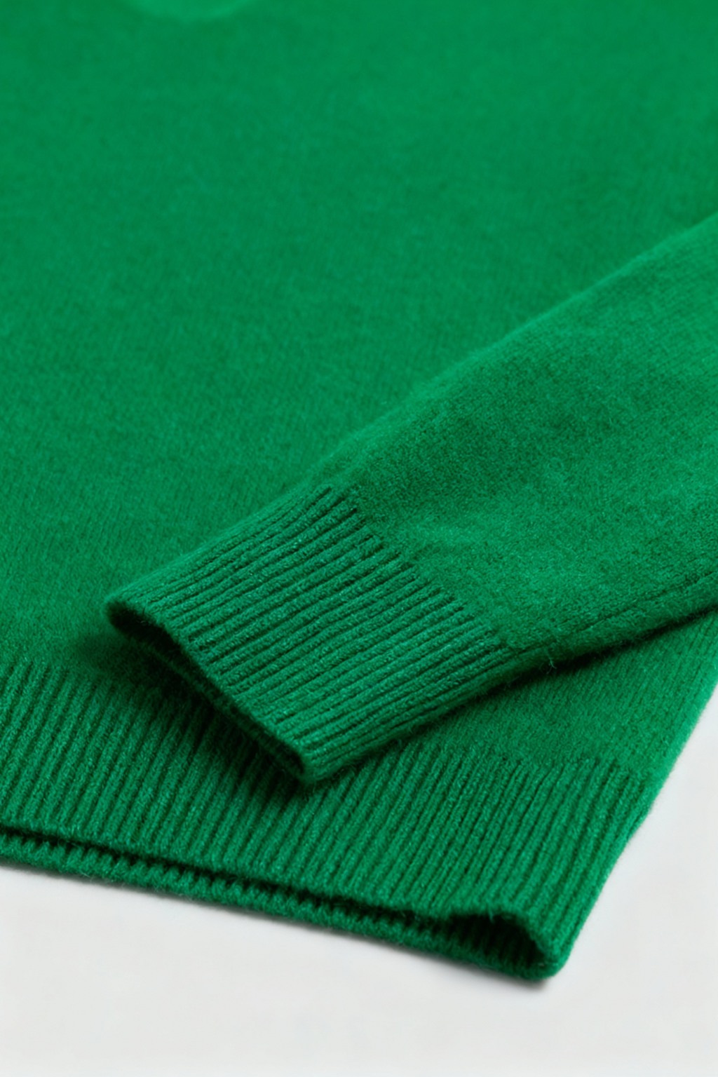 Dames Groen Merinowollen V-hals Trui