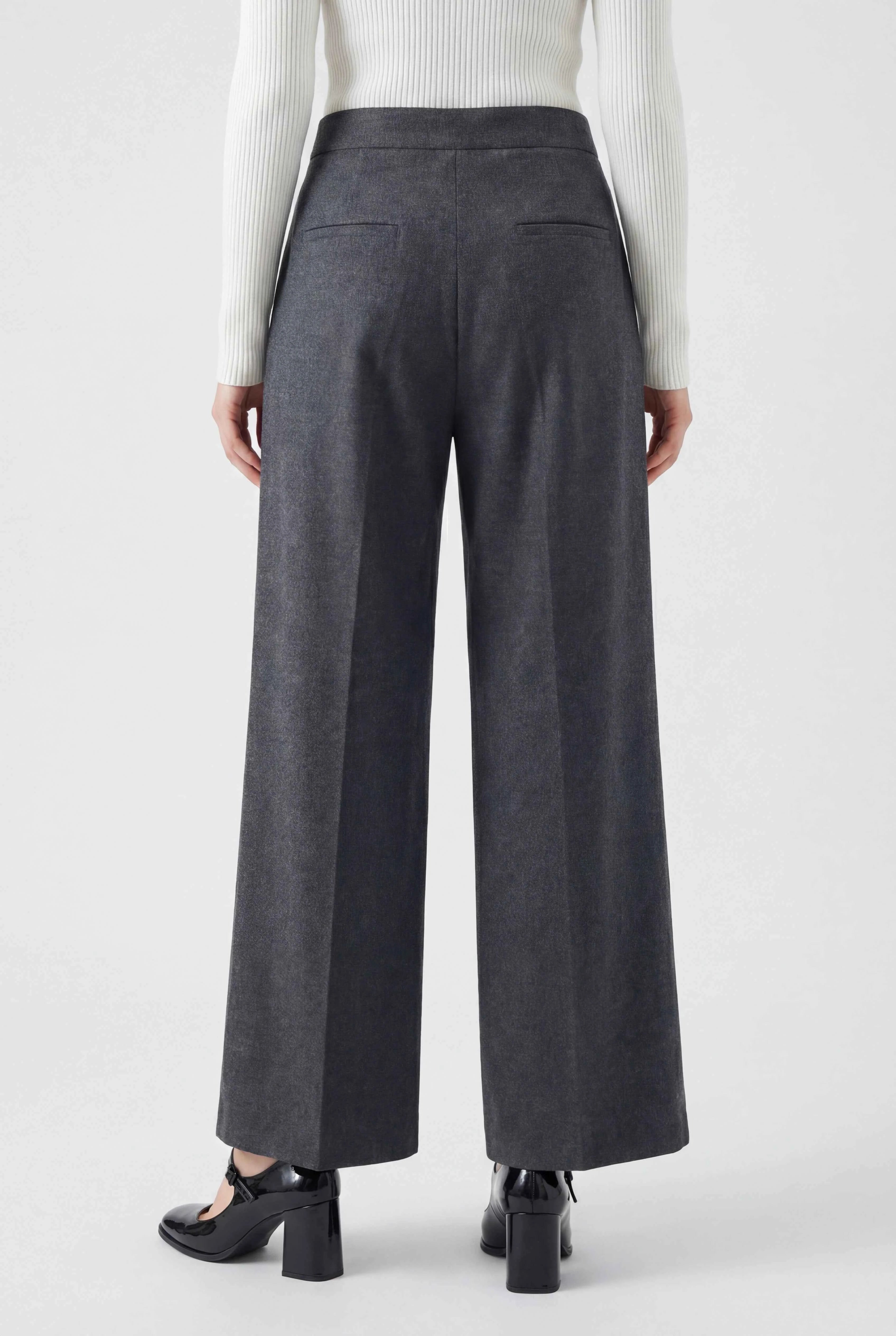 Dames Hoge Taille Grijs Pantalon