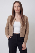 Women's Khaki Knit Cardigan
