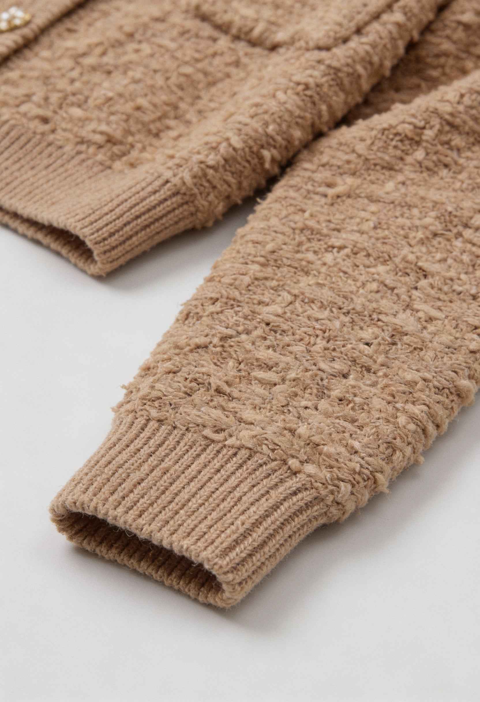 Dames Khaki Gebreid Vestje